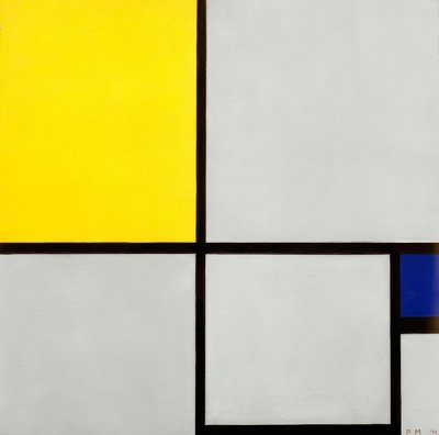 Composizione No. II; Composizione con giallo e blu da Piet Mondrian
